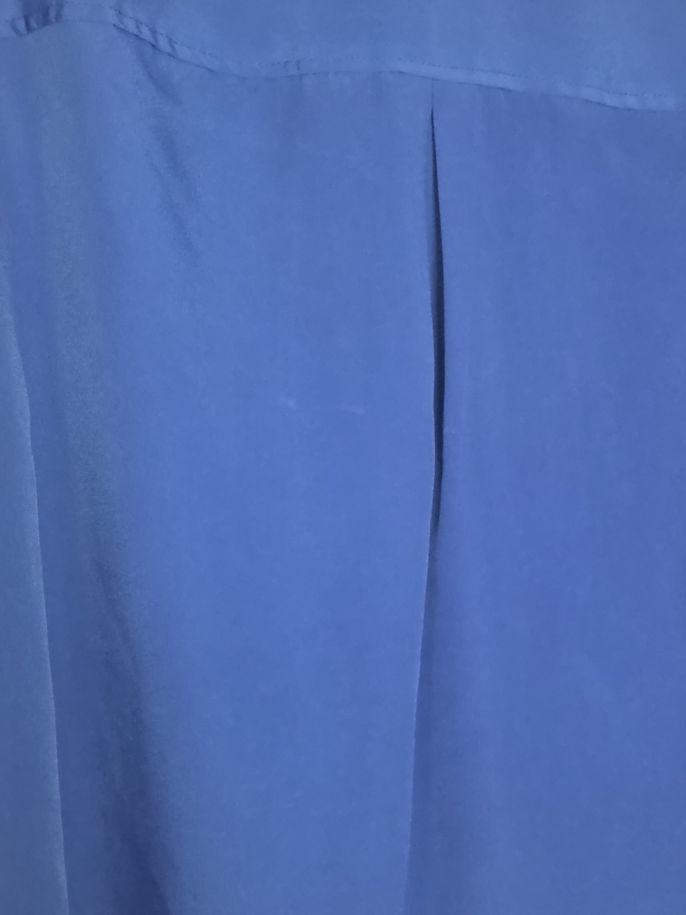 Michael Kors Cobalt Blue V-Neck Utility Blouse with Zip Accents - Picture 5 of 13